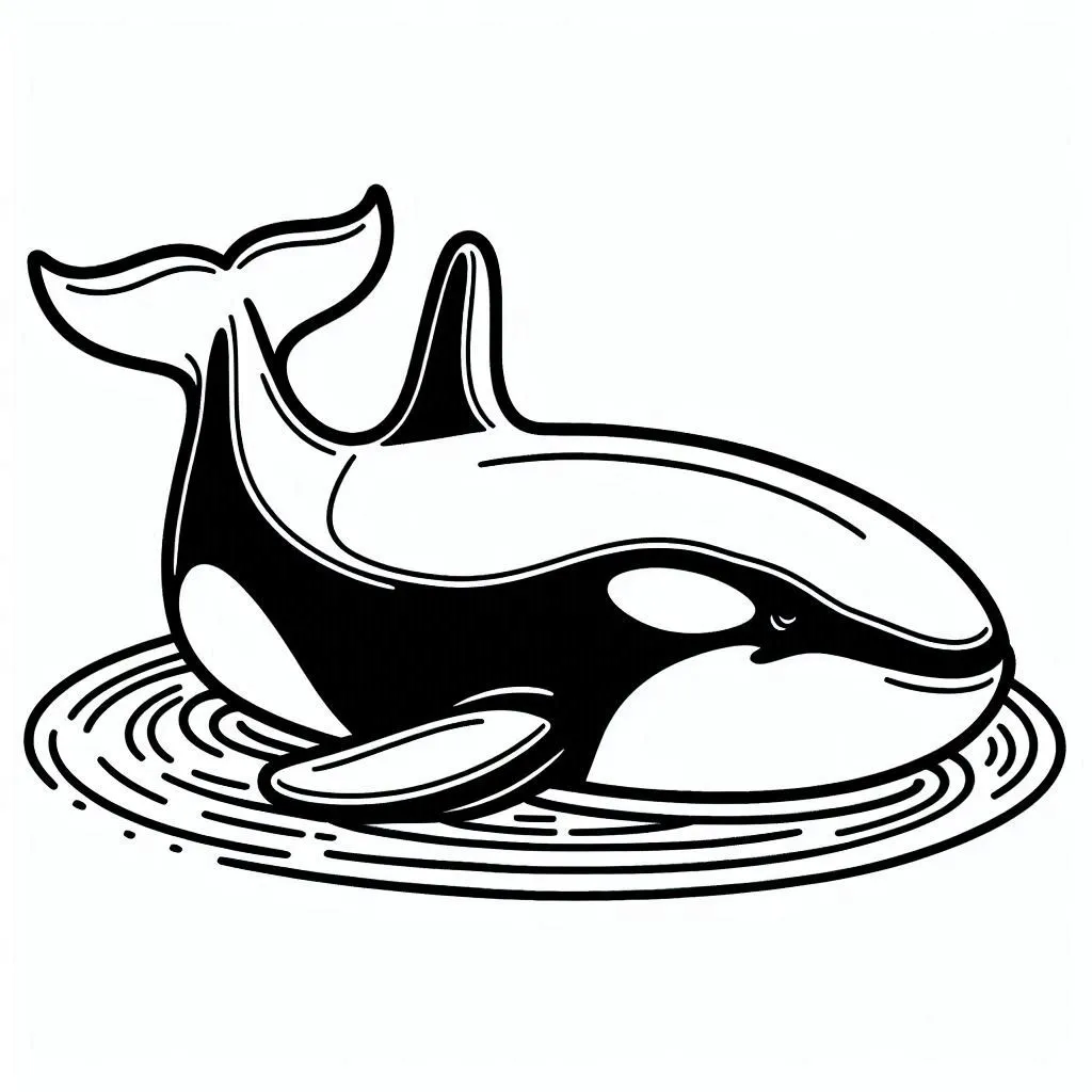 Dibujos para colorear e imprimir Orca