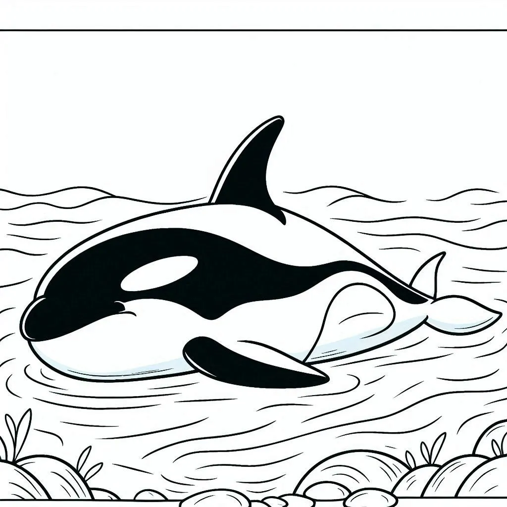 Dibujos para colorear e imprimir Orca