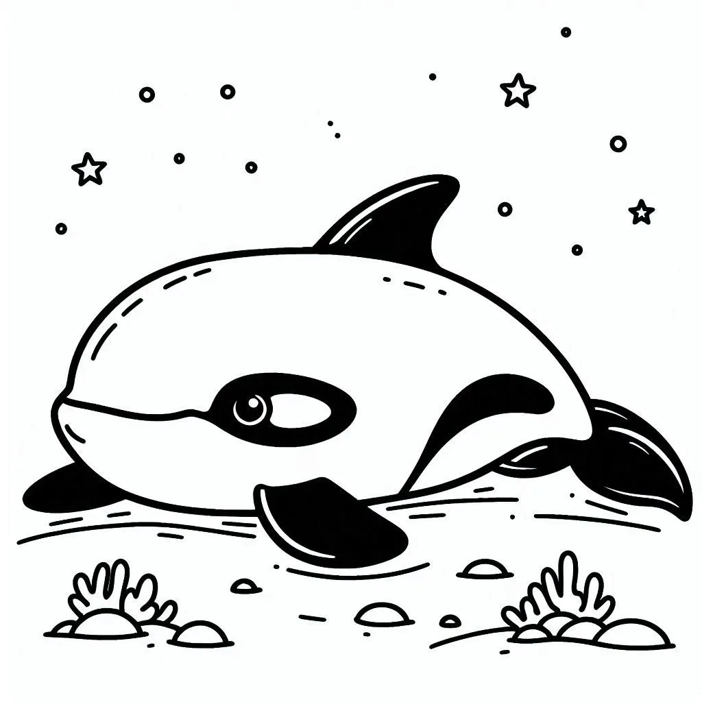 Dibujos para colorear e imprimir Orca