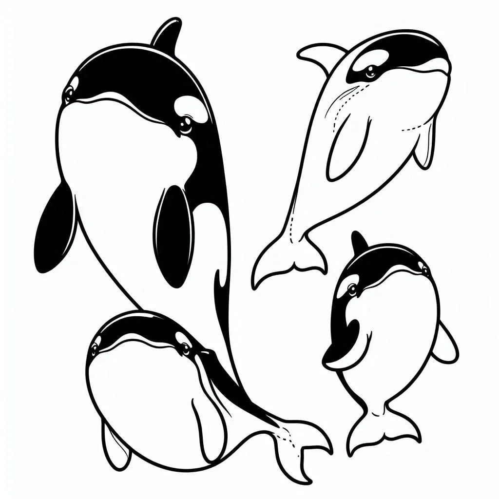 Dibujos para colorear e imprimir Orca