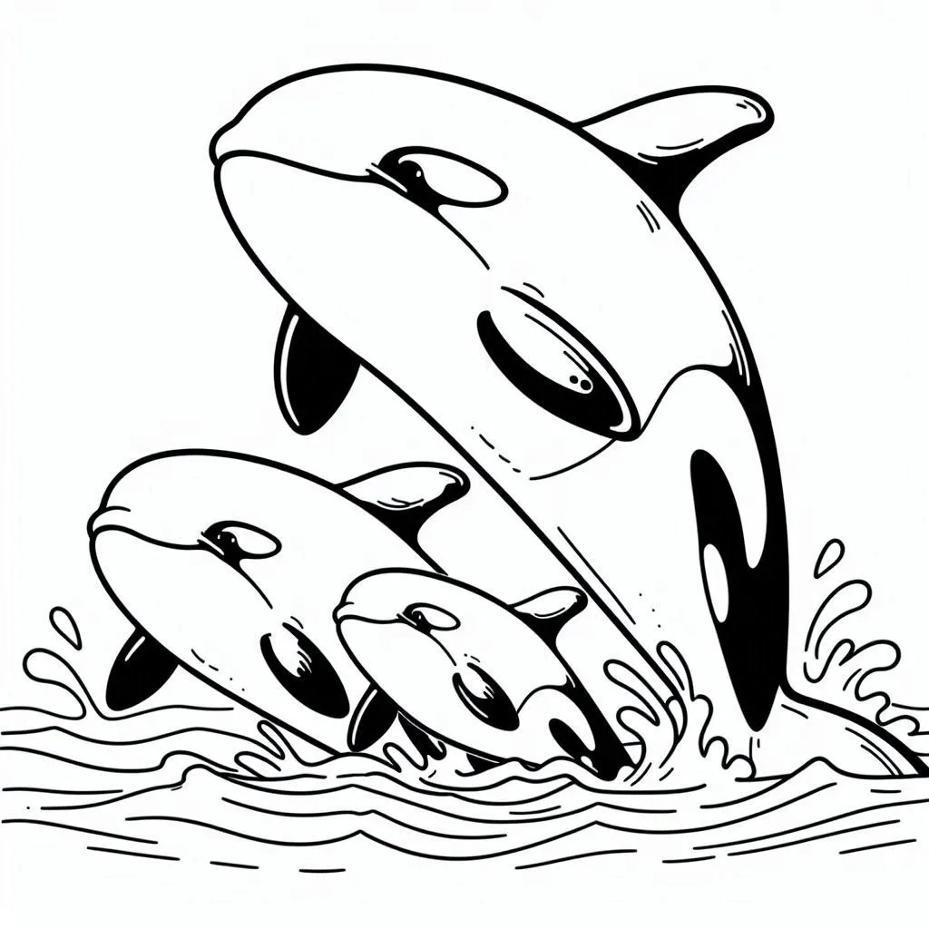 Dibujos para colorear e imprimir Orca