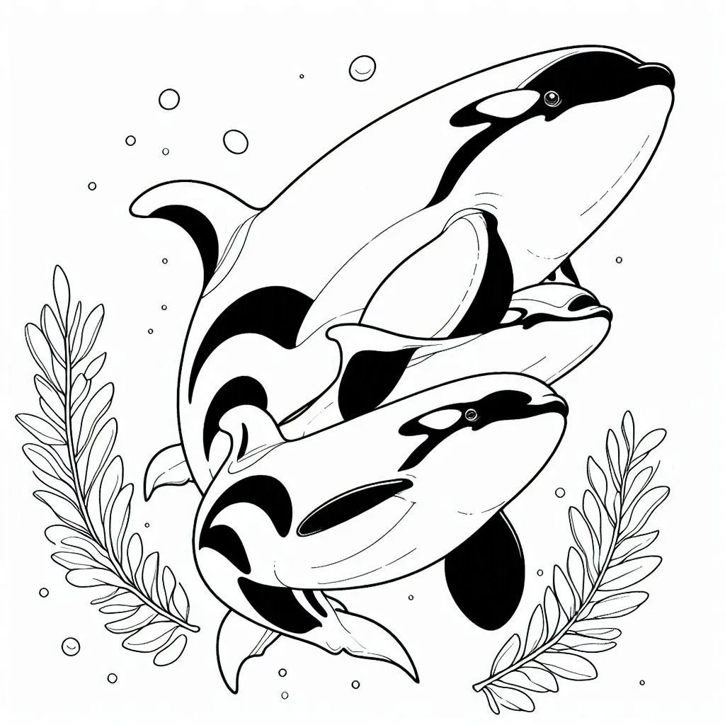 Dibujos para colorear e imprimir Orca