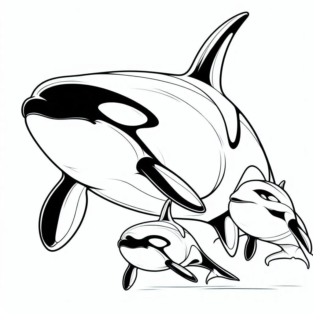 Dibujos para colorear e imprimir Orca