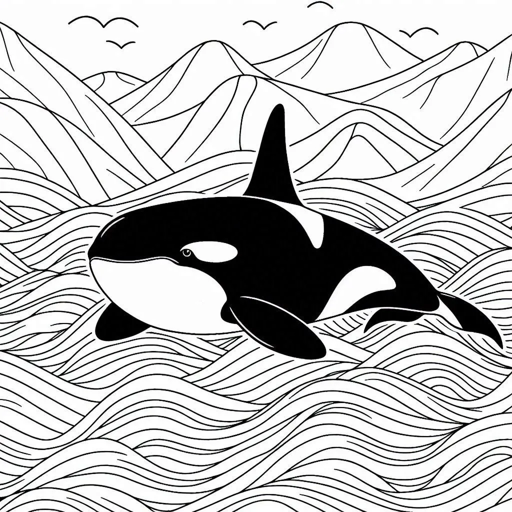 Dibujos para colorear e imprimir Orca