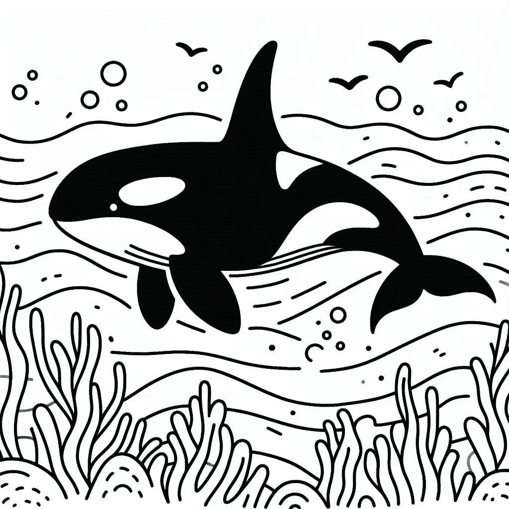 Dibujos para colorear e imprimir Orca