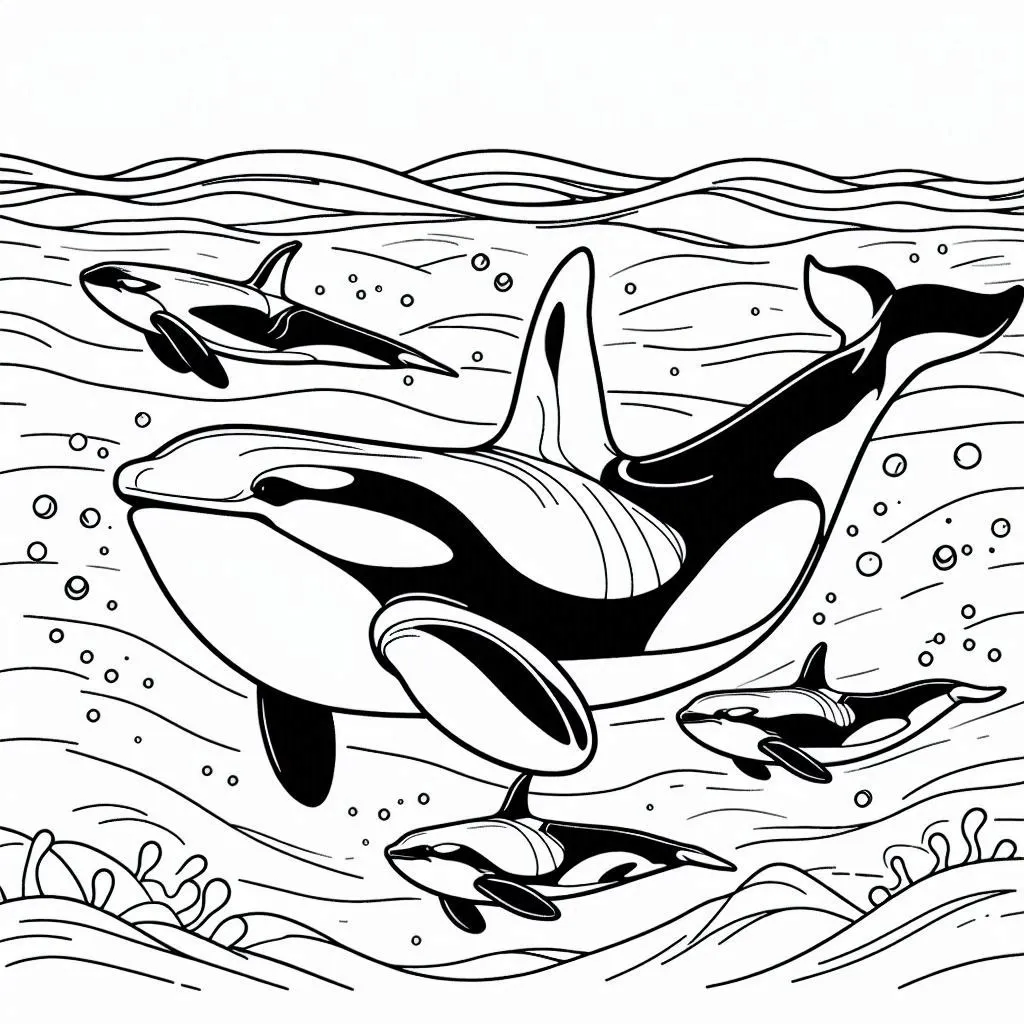 Dibujos para colorear e imprimir Orca