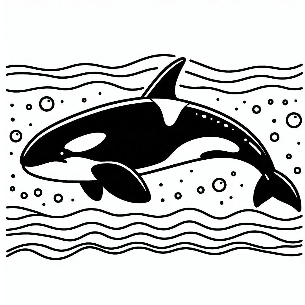 Dibujos para colorear e imprimir Orca