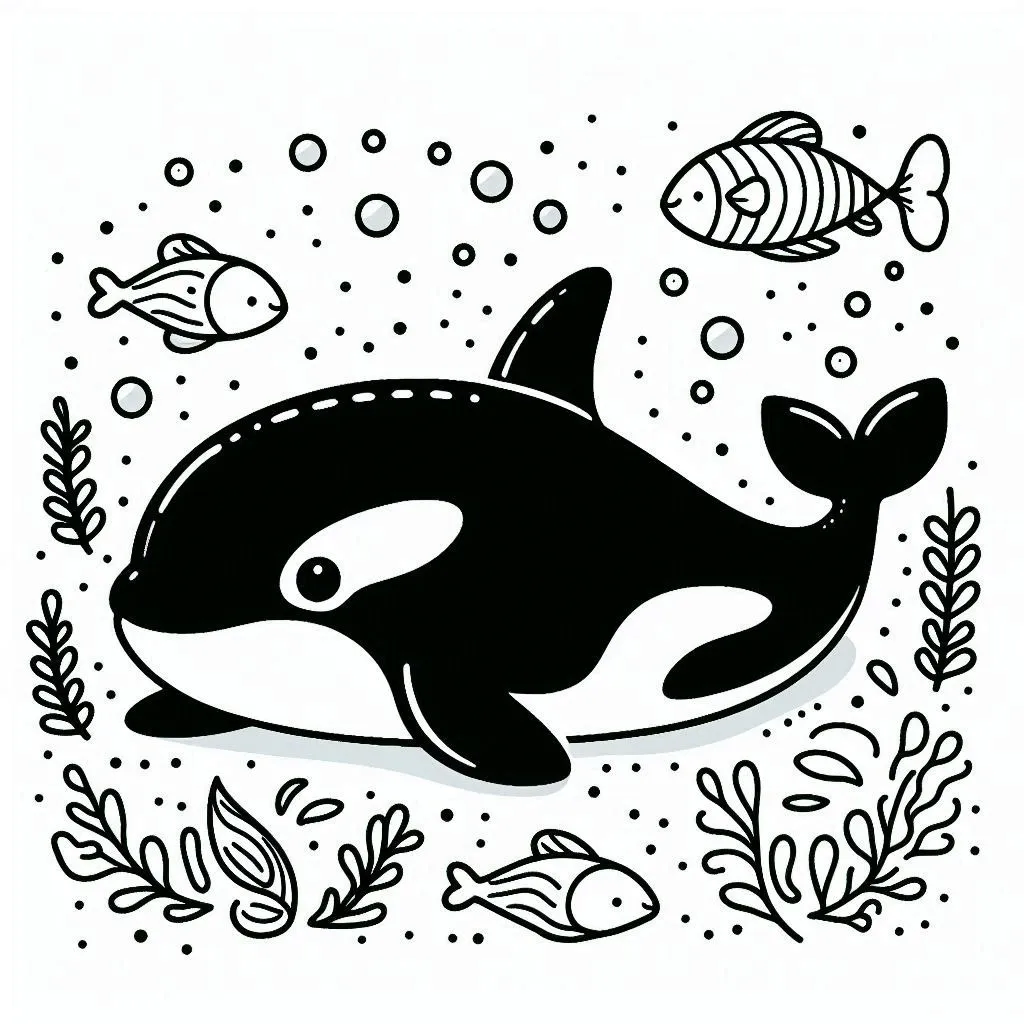 Dibujos para colorear e imprimir Orca