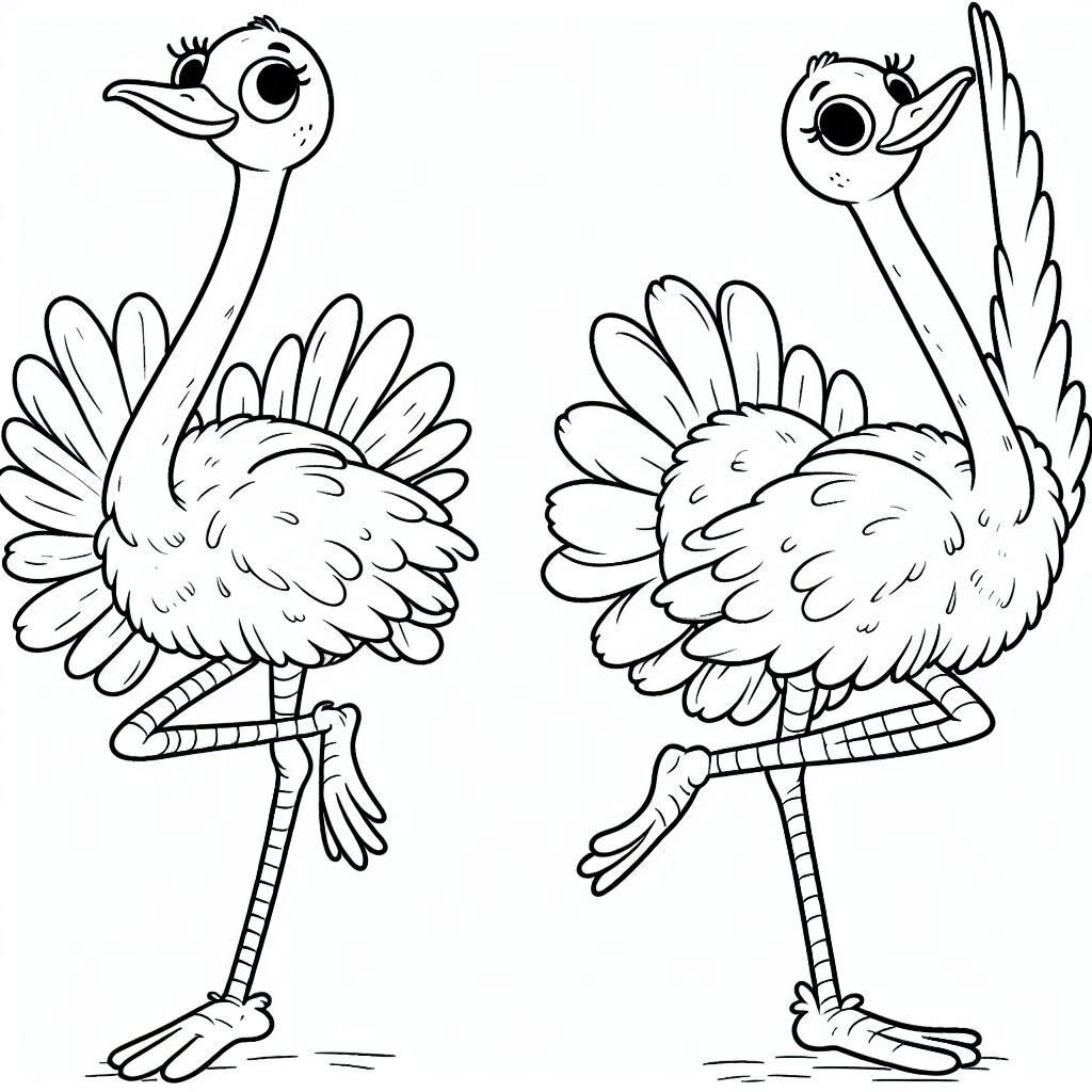 Dibujos para colorear e imprimir Ostrich