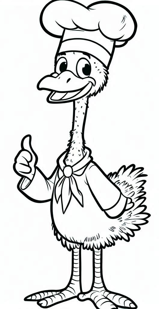 Dibujos para colorear e imprimir Ostrich