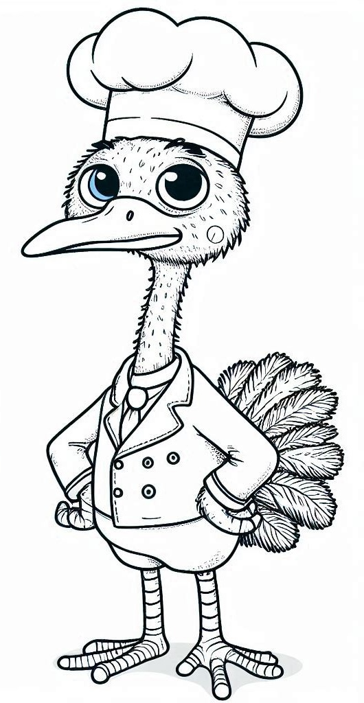 Dibujos para colorear e imprimir Ostrich