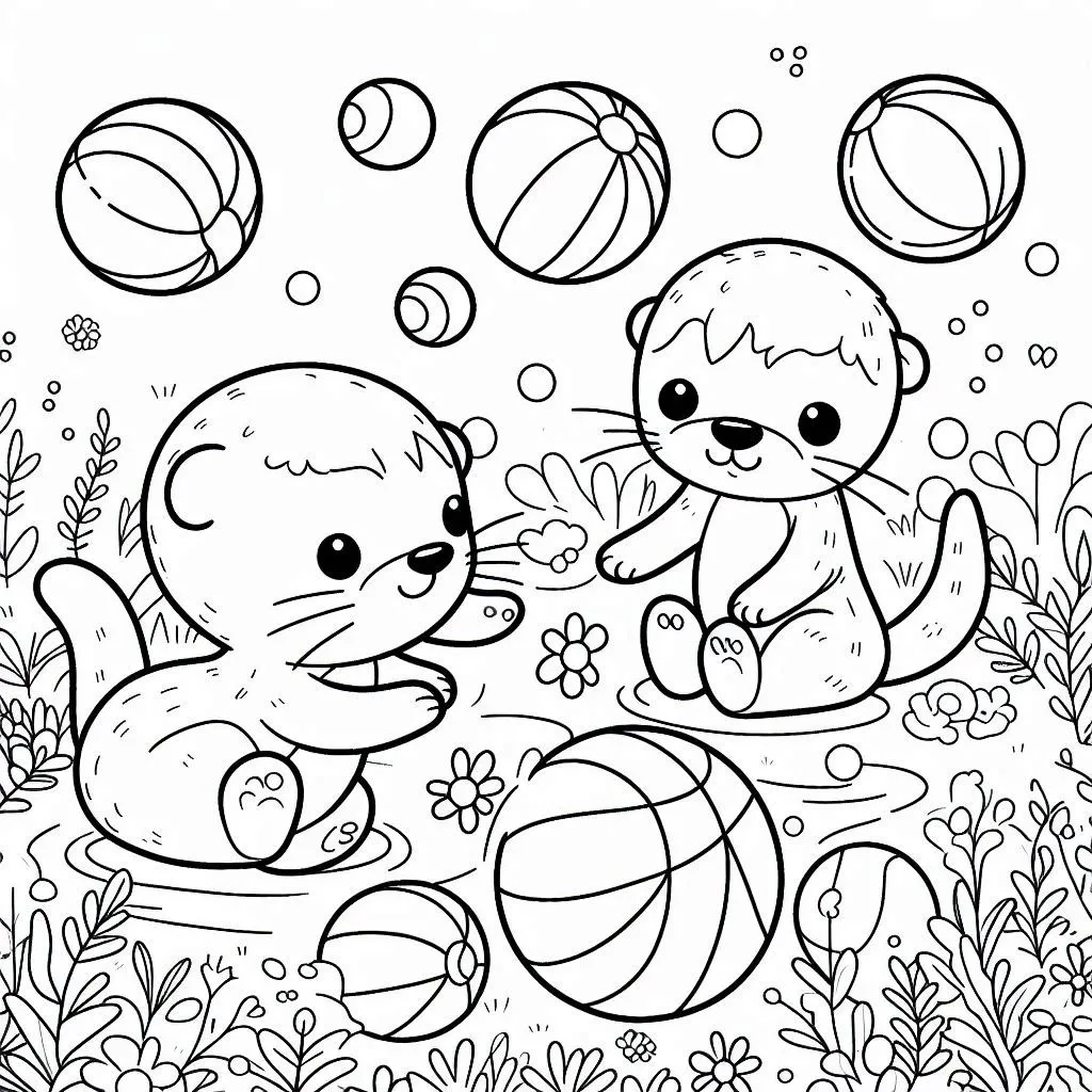 Dibujos para colorear e imprimir Otters