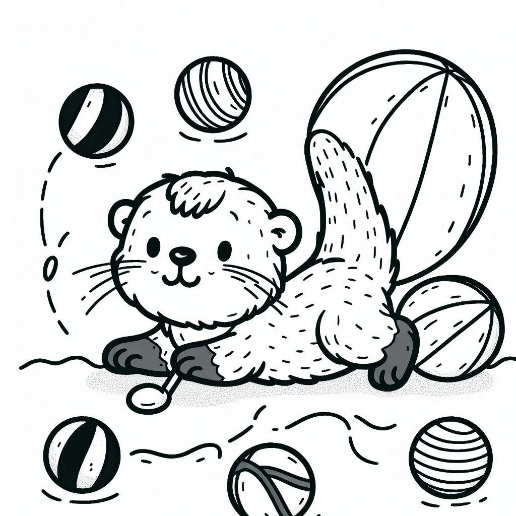 Dibujos para colorear e imprimir Otters