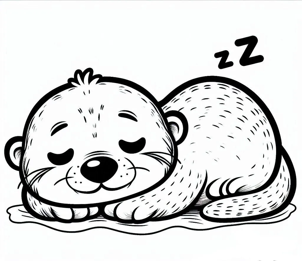 Dibujos para colorear e imprimir Otters