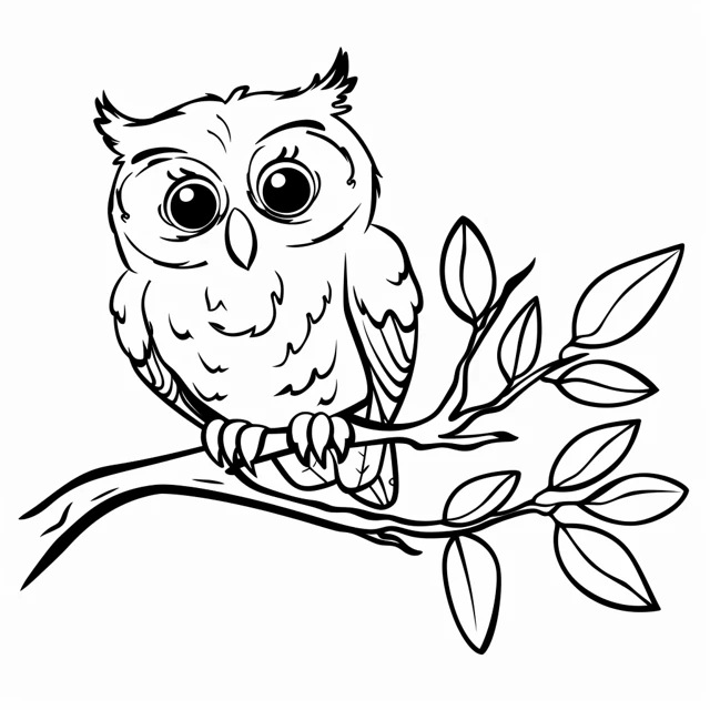 Owl coloring pages 6