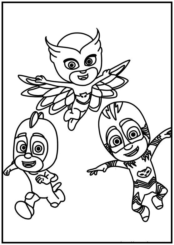 Dibujos para colorear e imprimir Pj Masks