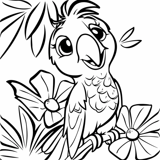 Dibujos para colorear e imprimir Parrot