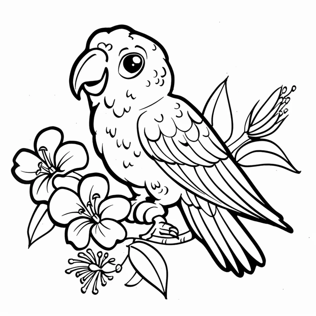 Dibujos para colorear e imprimir Parrot