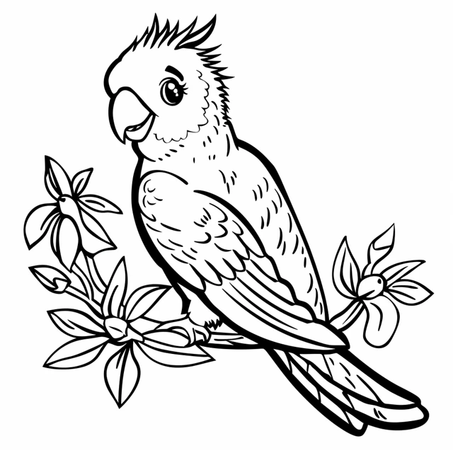 Dibujos para colorear e imprimir Parrot