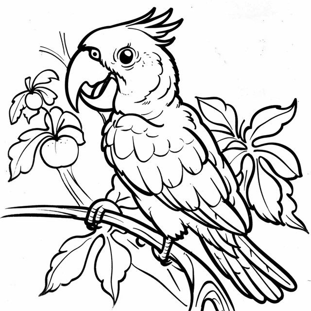 Dibujos para colorear e imprimir Parrot