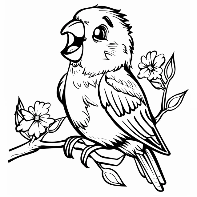 Dibujos para colorear e imprimir Parrot