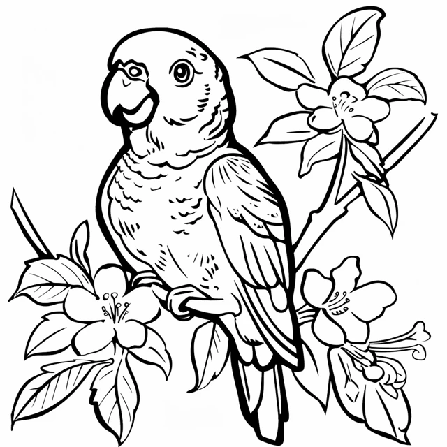 Dibujos para colorear e imprimir Parrot