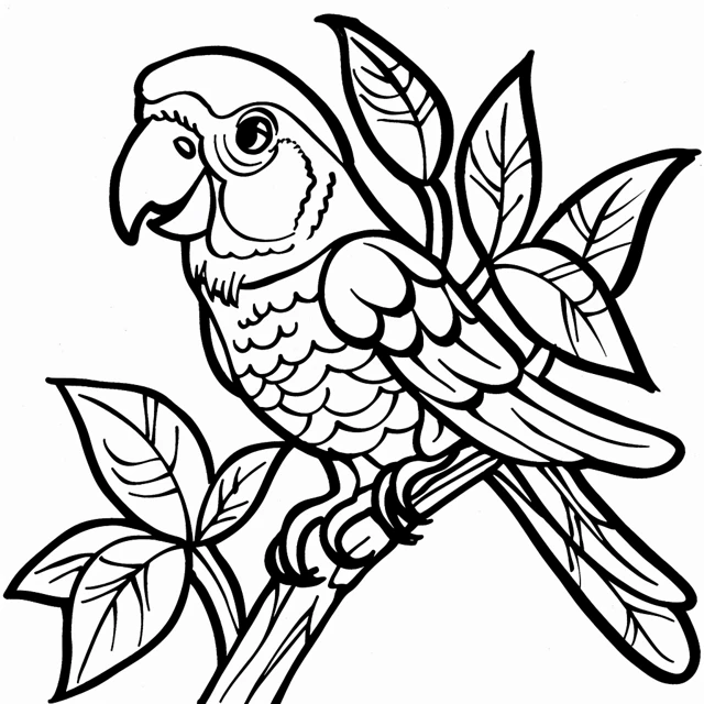 Dibujos para colorear e imprimir Parrot