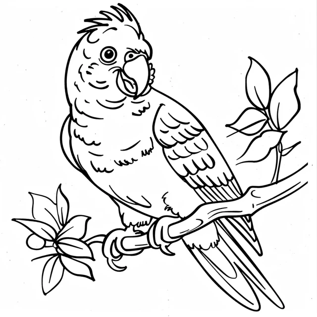 Dibujos para colorear e imprimir Parrot