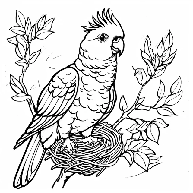 Dibujos para colorear e imprimir Parrot