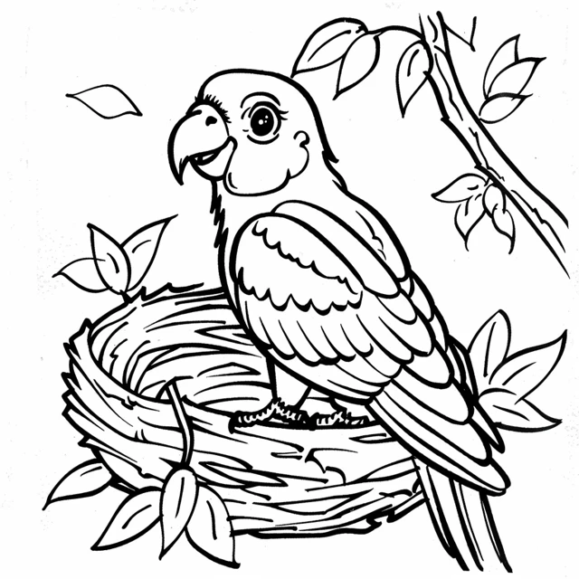 Dibujos para colorear e imprimir Parrot