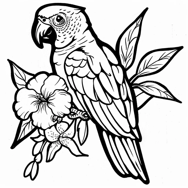 Dibujos para colorear e imprimir Parrot