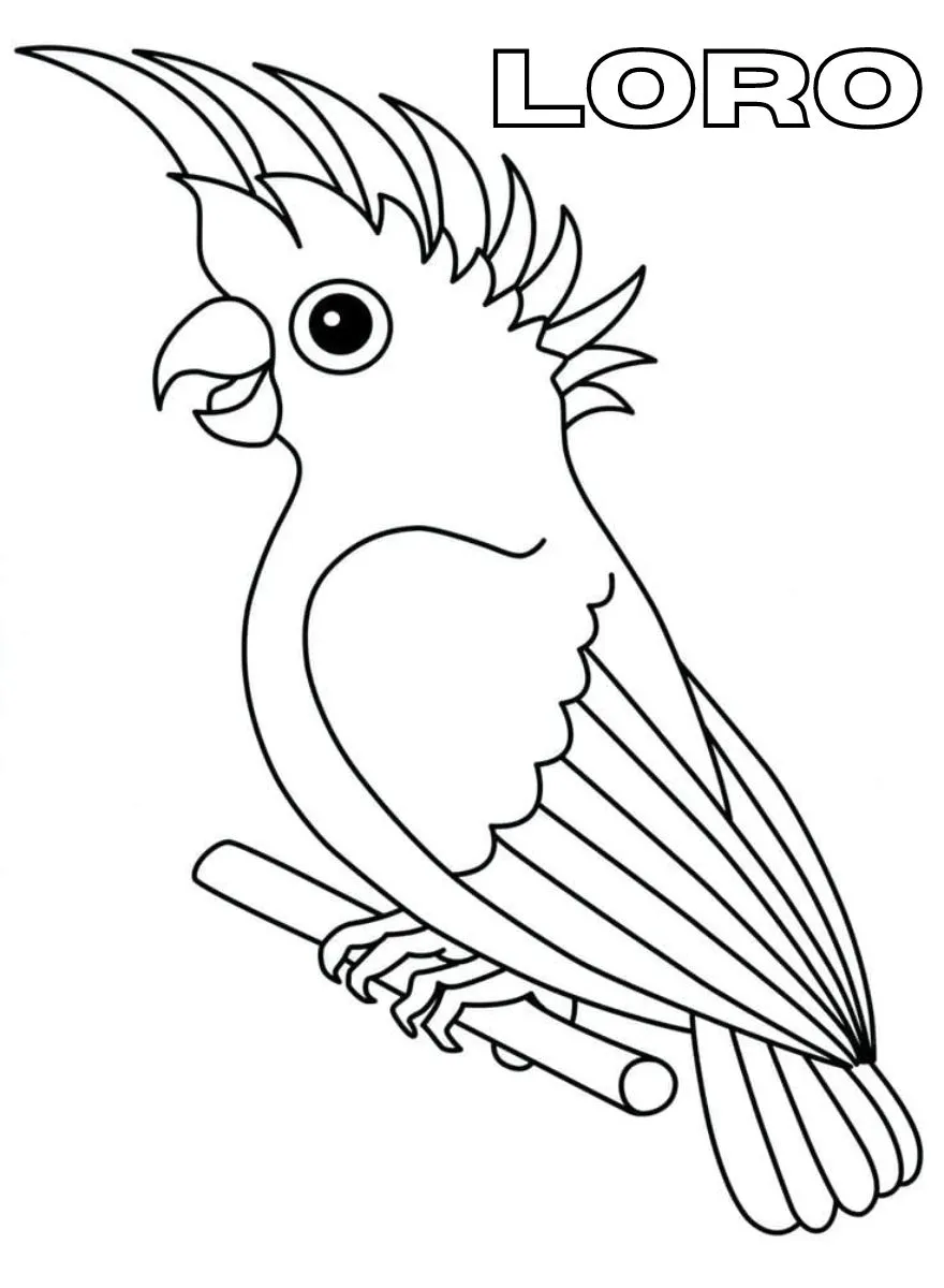 Dibujos para colorear e imprimir Parrot