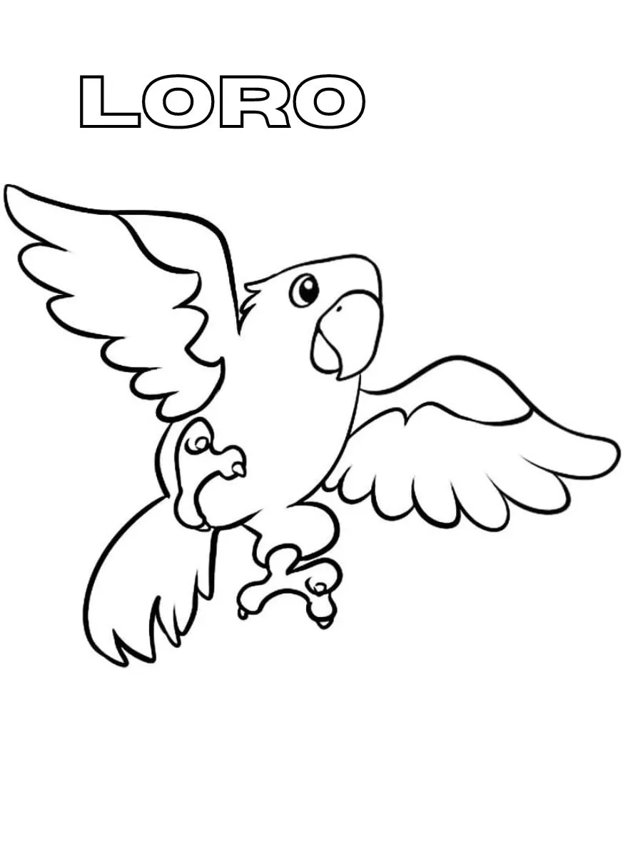 Dibujos para colorear e imprimir Parrot