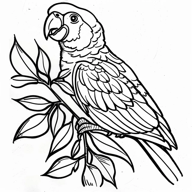 Dibujos para colorear e imprimir Parrot