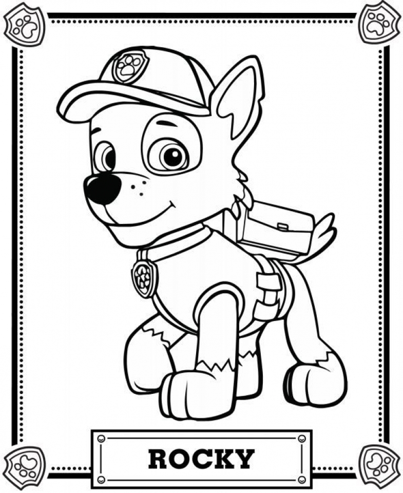 Dibujos para colorear e imprimir Paw Patrol