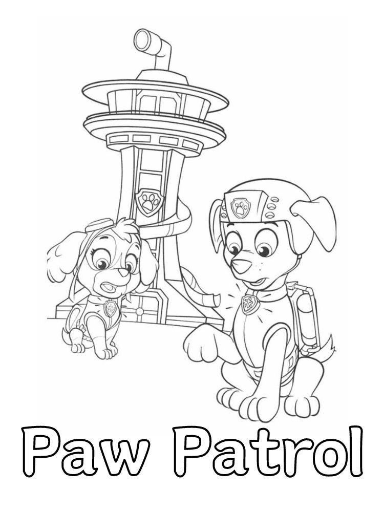 Dibujos para colorear e imprimir Paw Patrol