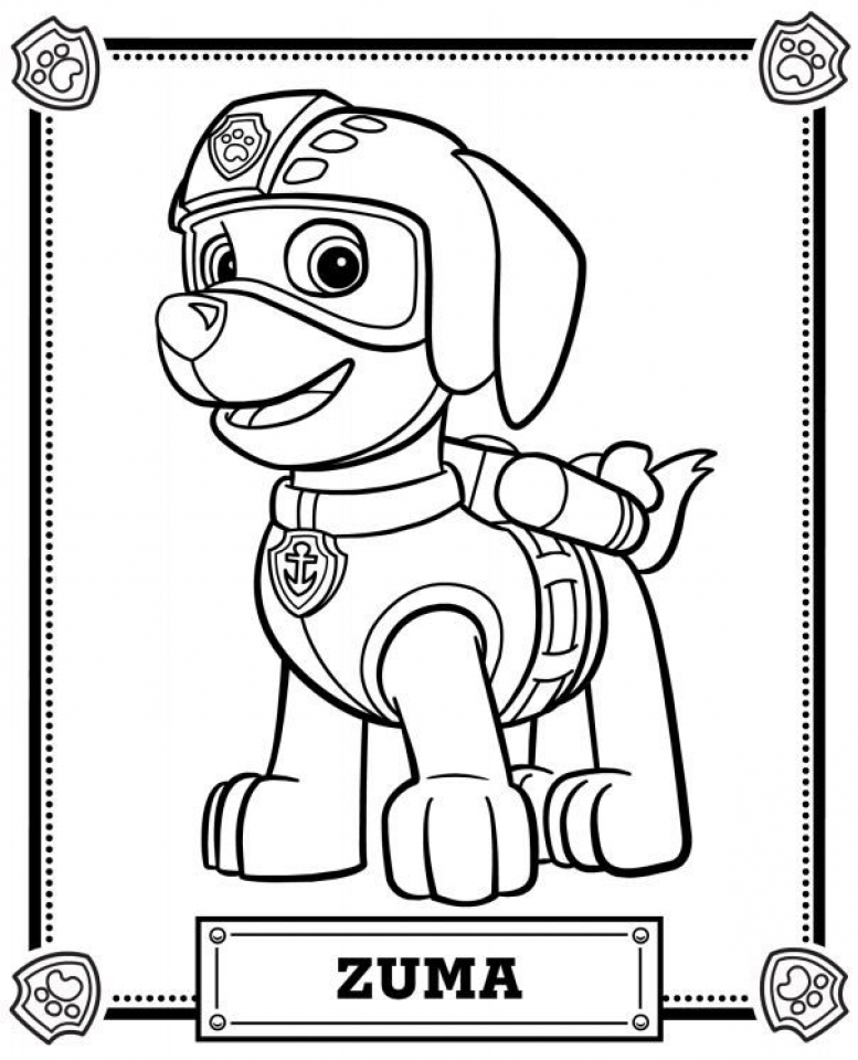 Dibujos para colorear e imprimir Paw Patrol