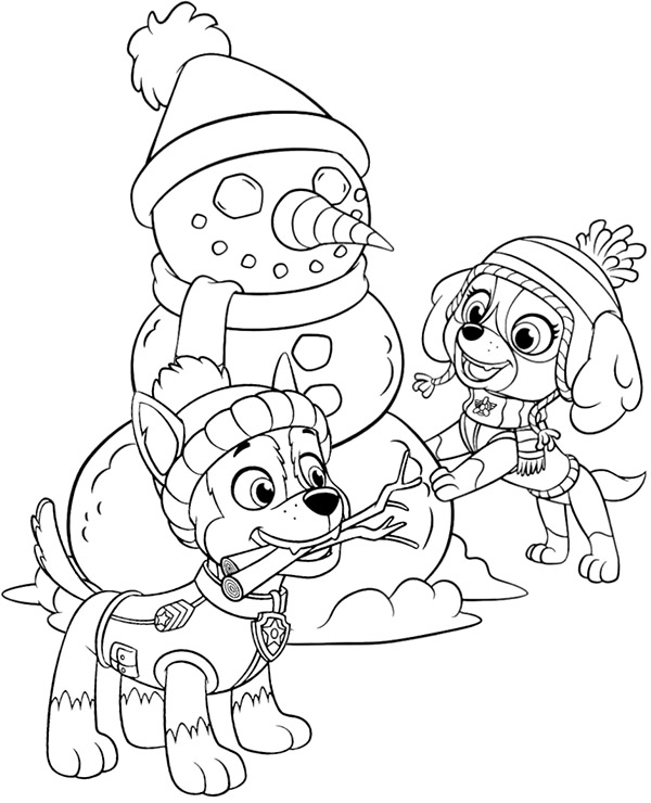 Dibujos para colorear e imprimir Paw Patrol