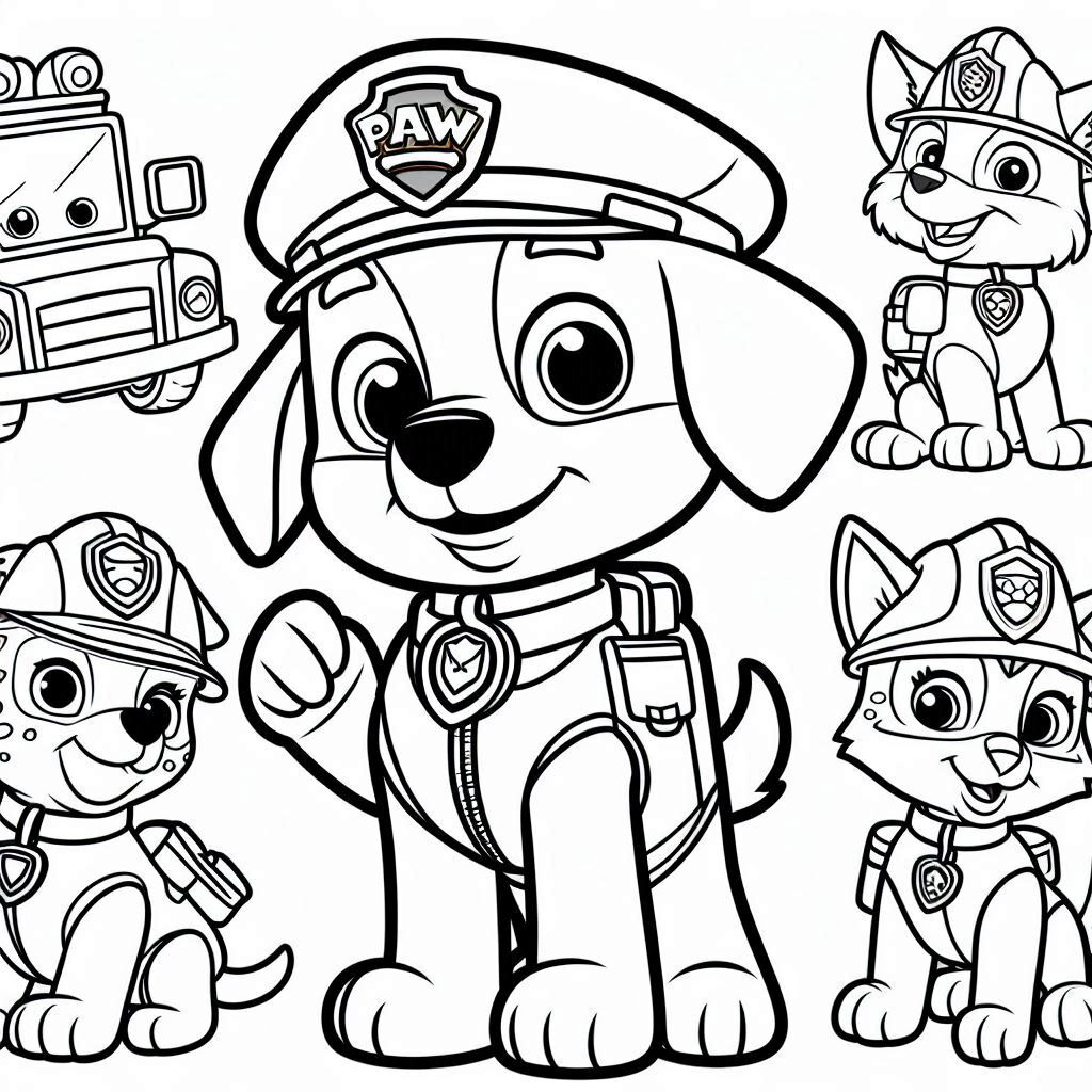 Dibujos para colorear e imprimir Paw Patrol