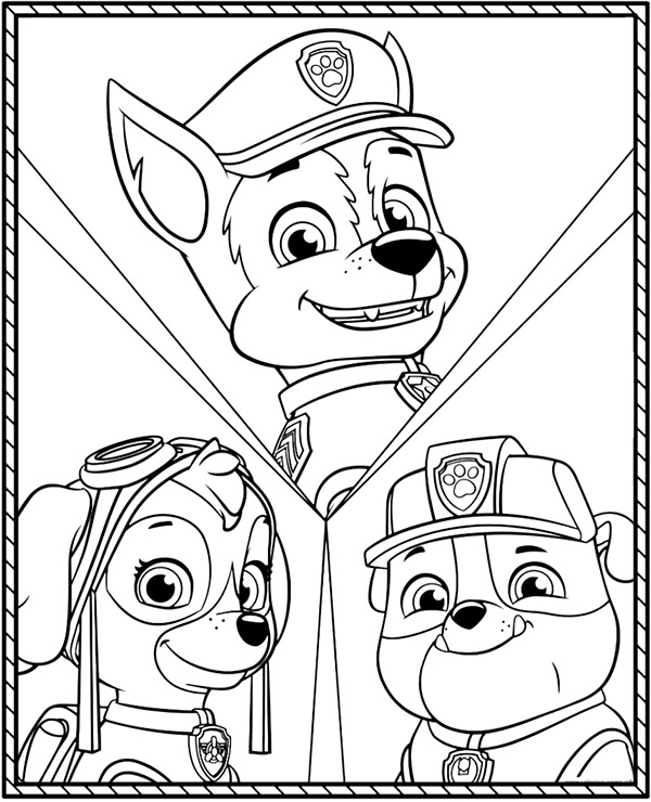 Dibujos para colorear e imprimir Paw Patrol