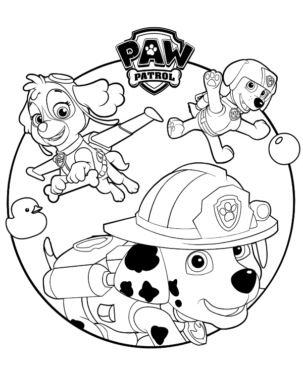 Dibujos para colorear e imprimir Paw Patrol