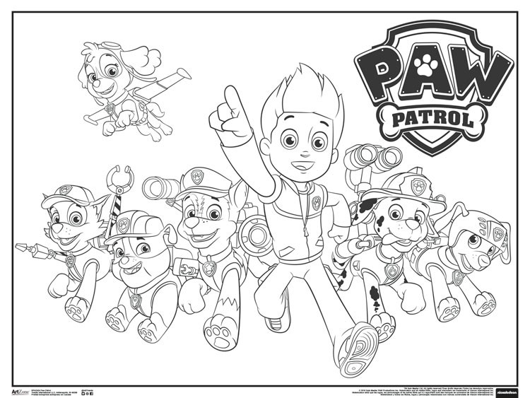 Dibujos para colorear e imprimir Paw Patrol