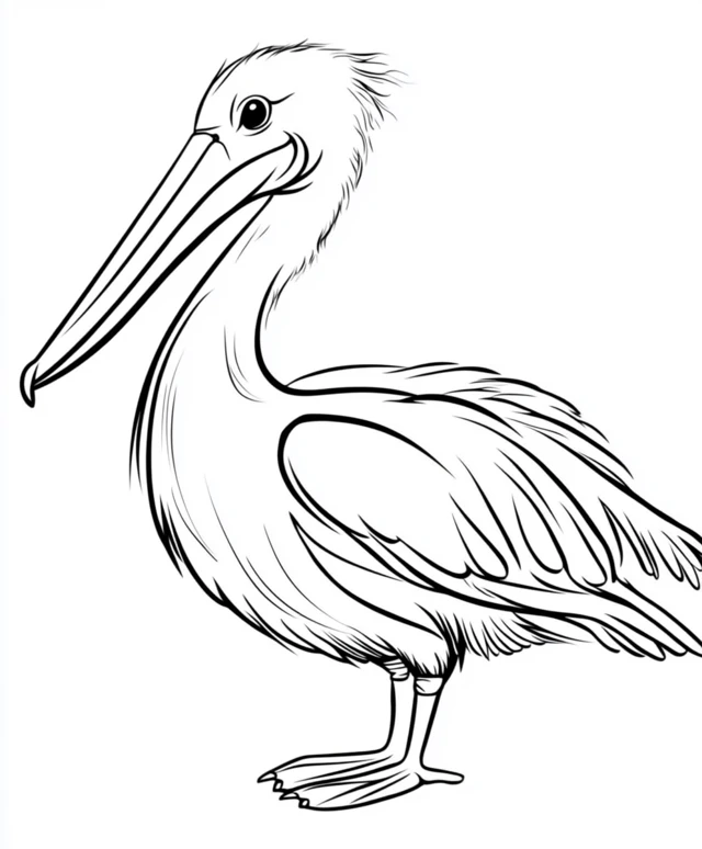 Pelican coloring pages 1