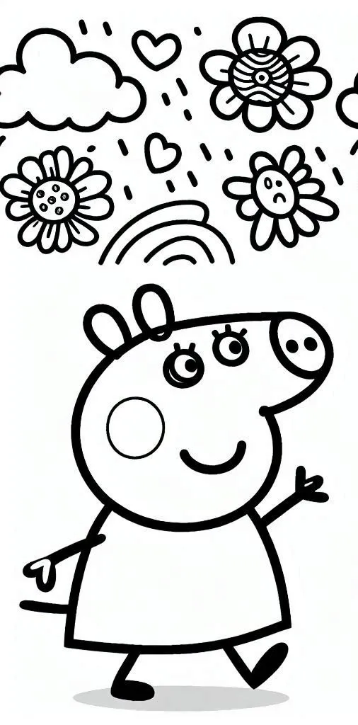 Dibujos para colorear e imprimir Peppa Pig