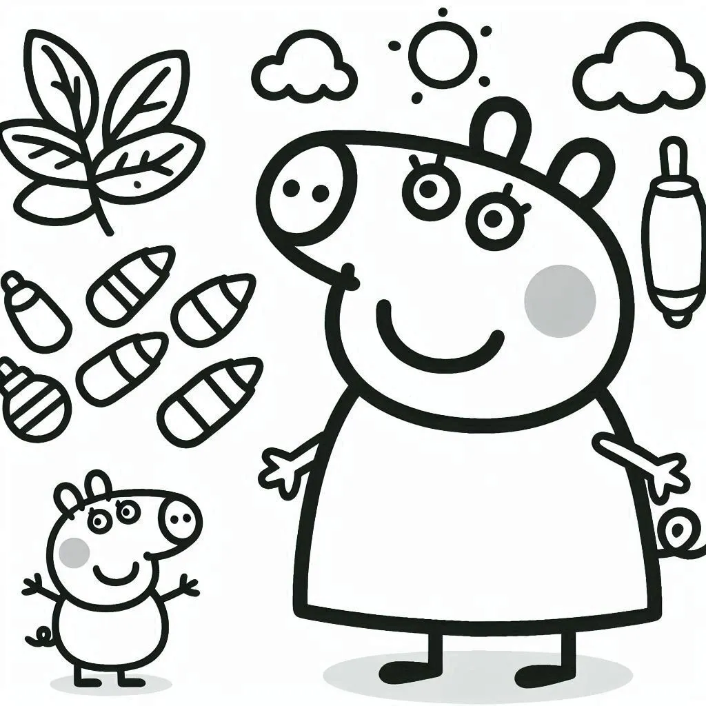 Dibujos para colorear e imprimir Peppa Pig