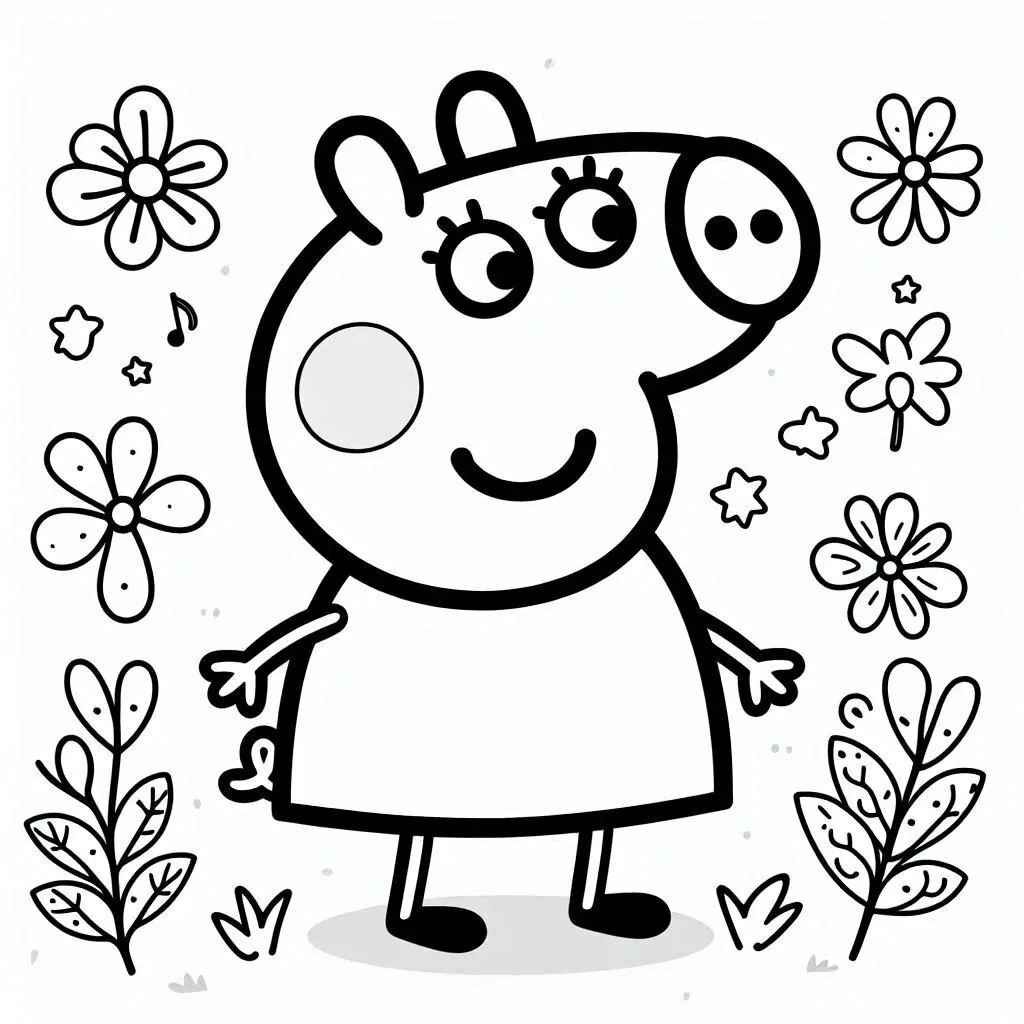 Dibujos para colorear e imprimir Peppa Pig