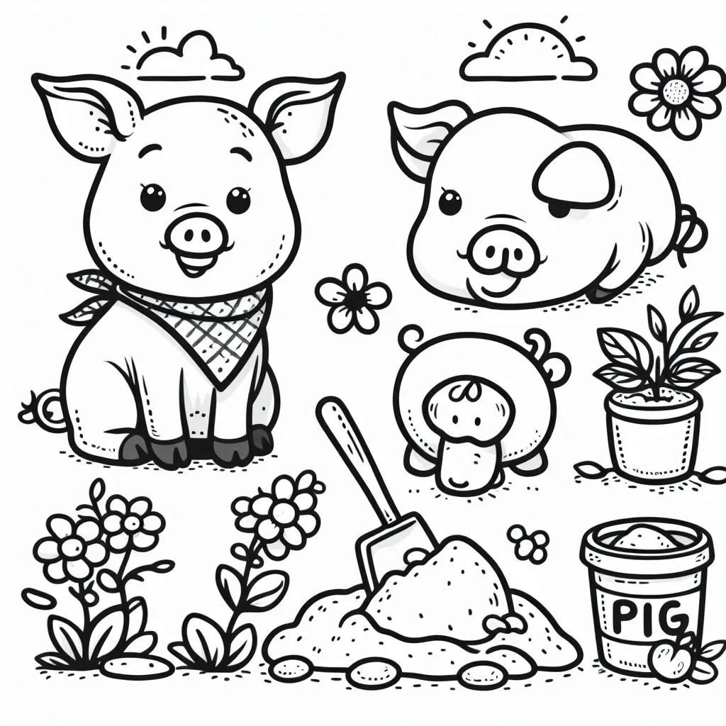 Dibujos para colorear e imprimir Pig