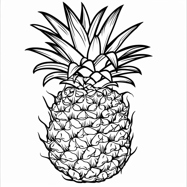 Pineapple coloring pages 45