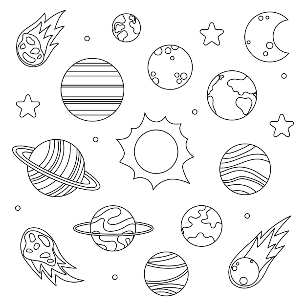 Dibujos para colorear e imprimir Planets