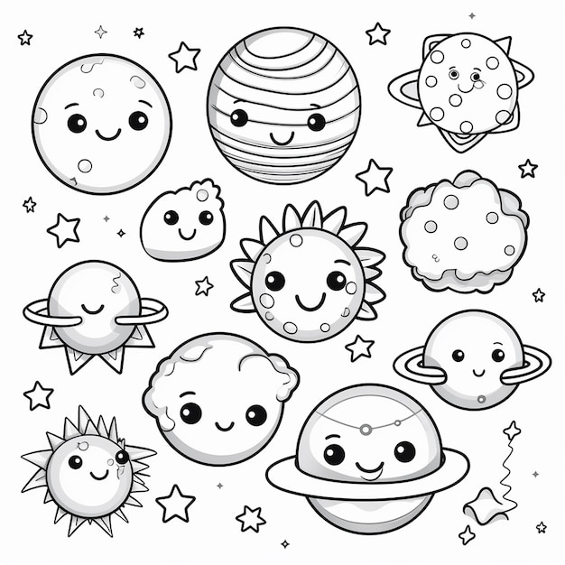 Dibujos para colorear e imprimir Planets